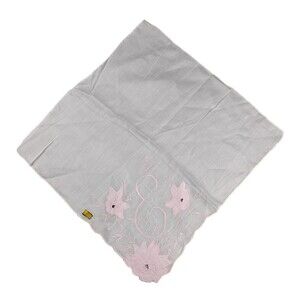 VTG Customized Embroidered Floral Handkerchief Monogram "E" Hankie Cotton READ